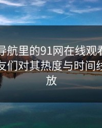 91网址导航里的91网在线观看引发热议，网友们对其热度与时间线紧盯不放