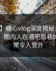 【爆料】糖心vlog深度揭秘:八卦风波背后,圈内人在酒吧后巷的角色异常令人意外